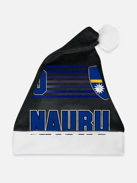 Nauru Fußball Mannschaft - Weihnachtsmütze - Schwarz/Weiß