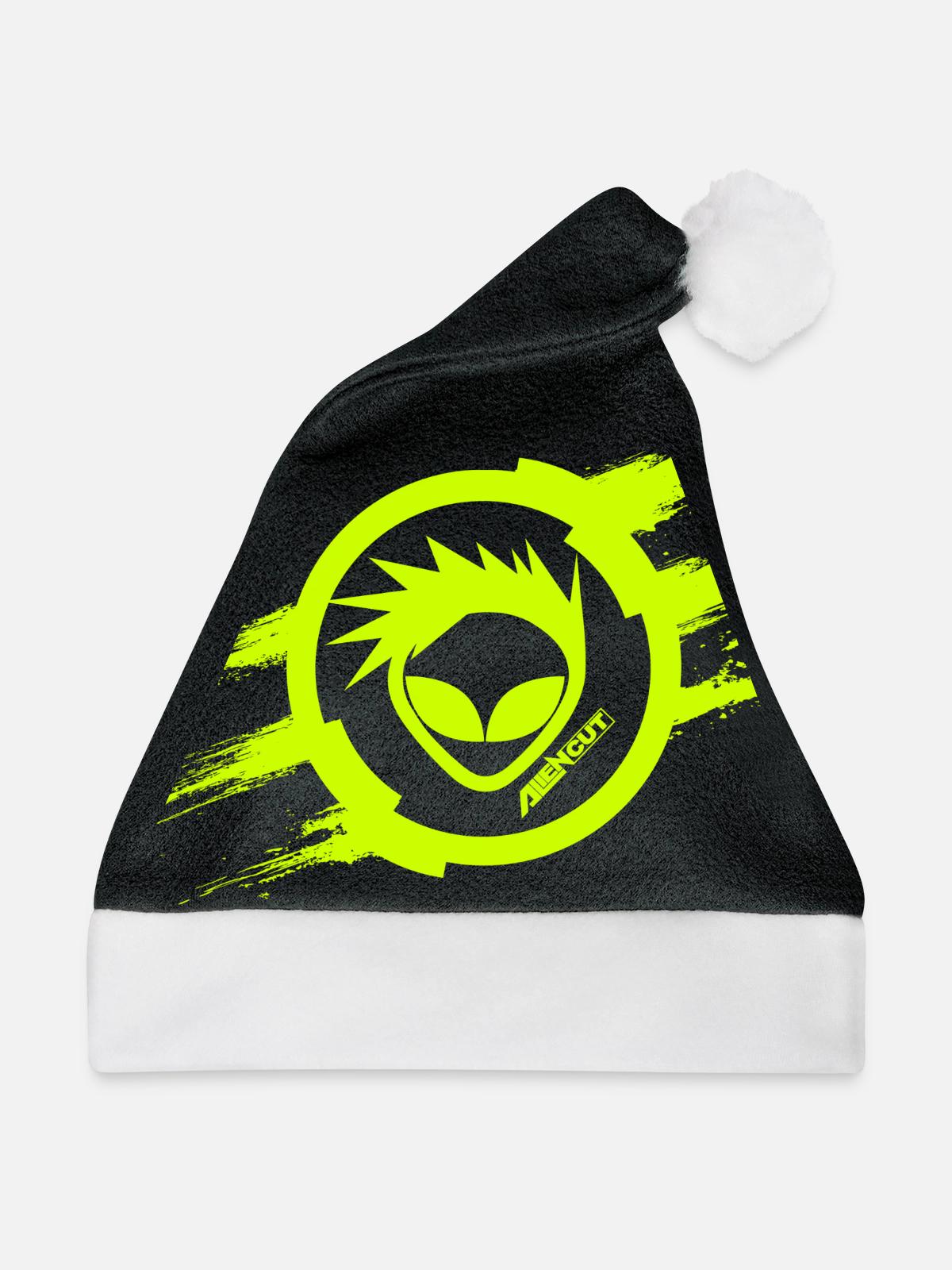 Alien Cut Scratch Fluo - Weihnachtsmütze - Schwarz/Weiß - Vorne
