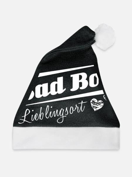 Bad Boll - Lieblingsort mit Stadtnamen - Weihnachtsmütze - Schwarz/Weiß - Vorne