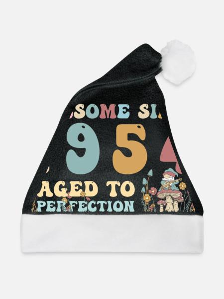Super seit 1954 - 69. Geburtstag - 2023 Groovy - Weihnachtsmütze - Schwarz/Weiß