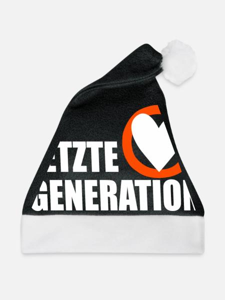 Letzte Generation - Design 5 - Weihnachtsmütze - Schwarz/Weiß