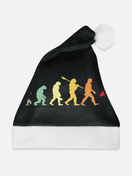 Evolution Badminton Geschenk für Badmintonspieler - Weihnachtsmütze - Schwarz/Weiß