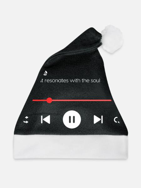 Trance - Weihnachtsmütze - Schwarz/Weiß - Vorne