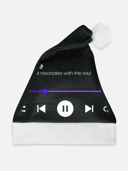 Trance - Weihnachtsmütze - Schwarz/Weiß - Vorne