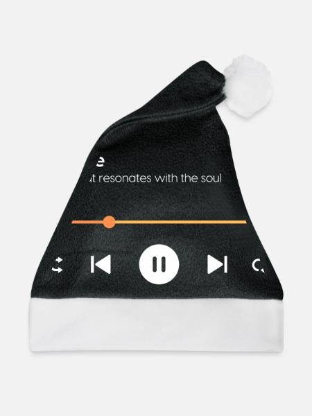 Trance - Weihnachtsmütze - Schwarz/Weiß - Vorne