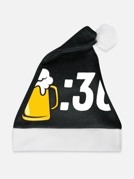 Bier :30 - Weihnachtsmütze - Schwarz/Weiß