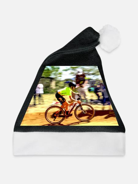 Mountainbiken bergab - Weihnachtsmütze - Schwarz/Weiß
