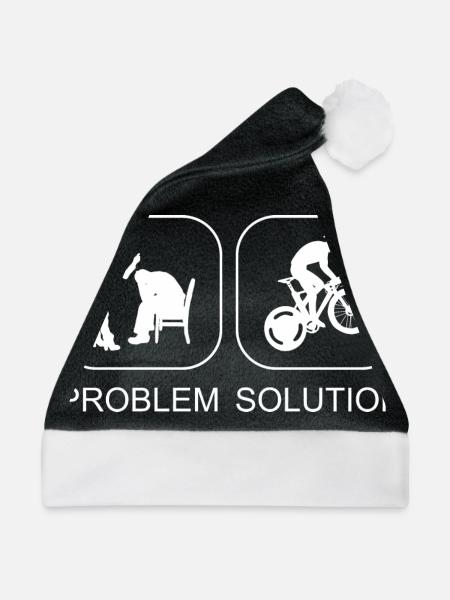 Radfahrer Fahrrad Radeln Fahrradfahrer Radfahren - Weihnachtsmütze - Schwarz/Weiß - Vorne