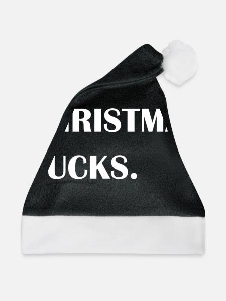 christmas sucks - Weihnachtsmütze - Schwarz/Weiß - Vorne