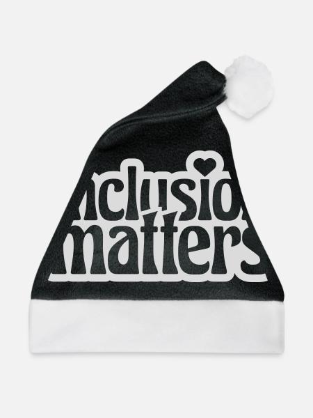 inclusion matters Logo Zitat - Weihnachtsmütze - Schwarz/Weiß
