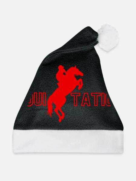 Reiten - Reiten Geschenkidee - Weihnachtsmütze - Schwarz/Weiß