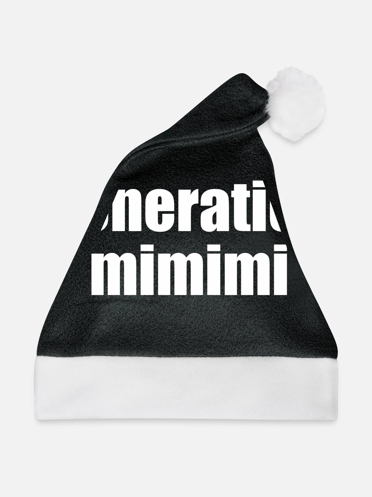 generation mimimi - Weihnachtsmütze - Schwarz/Weiß - Vorne