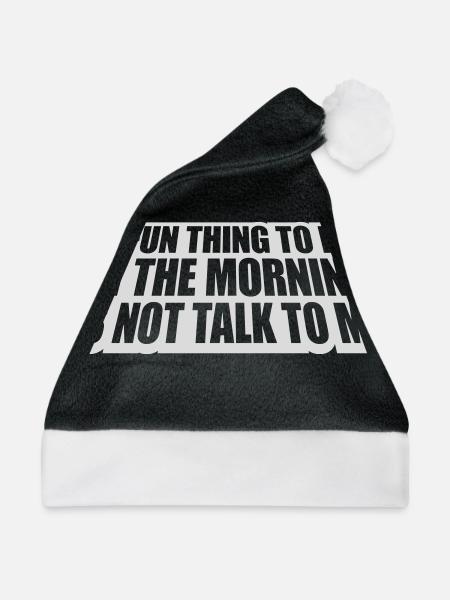 not talk to me - Weihnachtsmütze - Schwarz/Weiß