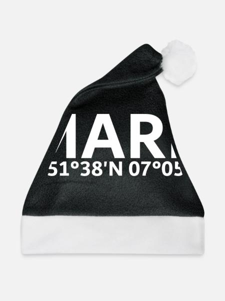 Marl Koordinaten - Weihnachtsmütze - Schwarz/Weiß - Vorne