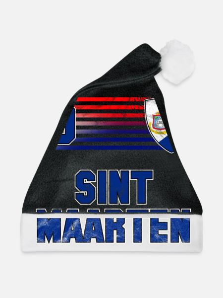 Sint Maarten Fußball Mannschaft - Weihnachtsmütze - Schwarz/Weiß