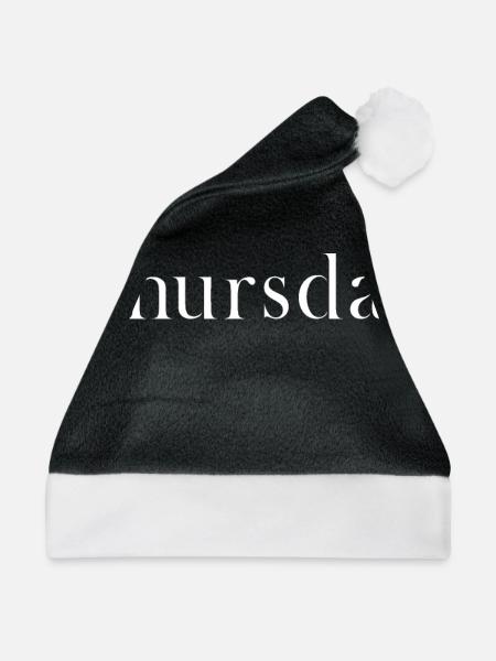 Donnerstag - Weihnachtsmütze - Schwarz/Weiß - Vorne