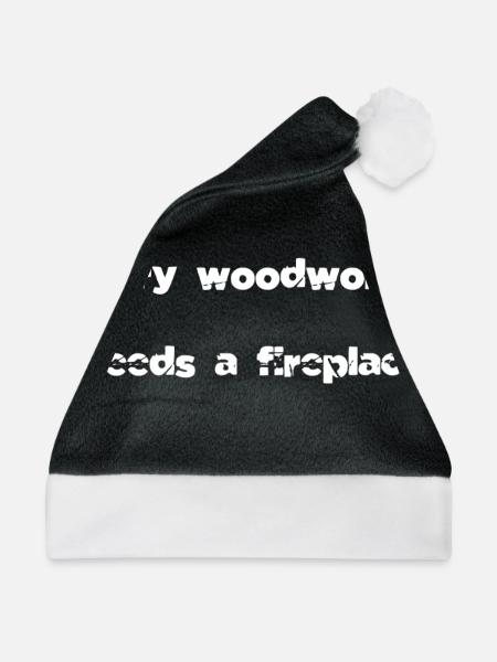carpenter plumber arboriculture awesome - Weihnachtsmütze - Schwarz/Weiß - Vorne