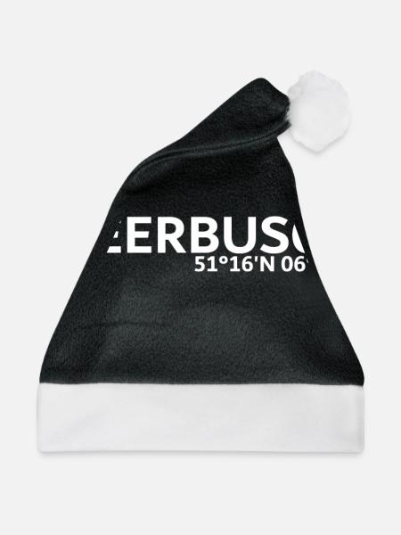 Meerbusch Koordinaten - Weihnachtsmütze - Schwarz/Weiß