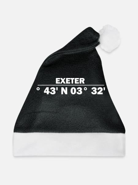 Exeter Koordinaten - Weihnachtsmütze - Schwarz/Weiß - Vorne