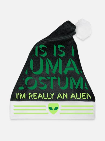human costume alien Zitat - Weihnachtsmütze - Schwarz/Weiß