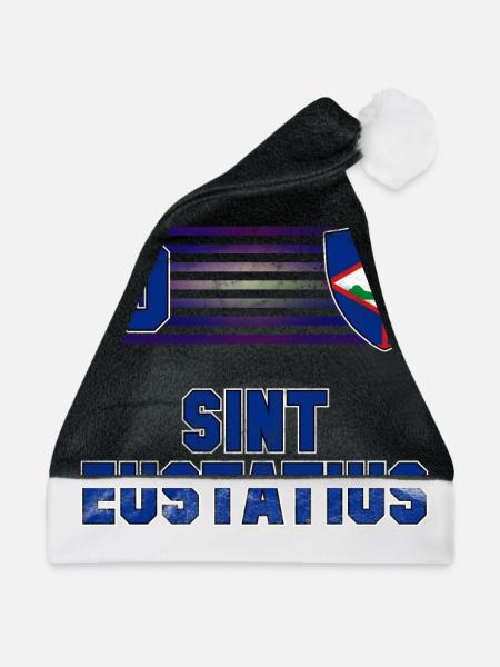 Sint Eustatius Fußball Mannschaft - Weihnachtsmütze - Schwarz/Weiß