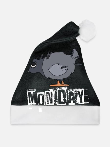 Montag - Weihnachtsmütze - Schwarz/Weiß - Vorne