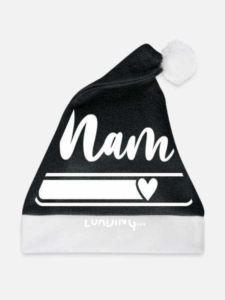 Mama lädt Mama Mama - Weihnachtsmütze - Schwarz/Weiß