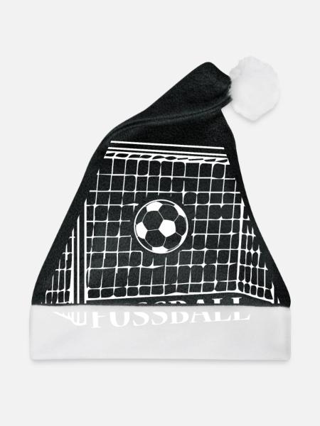 Fußball Soccer - Weihnachtsmütze - Schwarz/Weiß