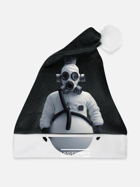 Schneemann - Weihnachtsmütze - Schwarz/Weiß