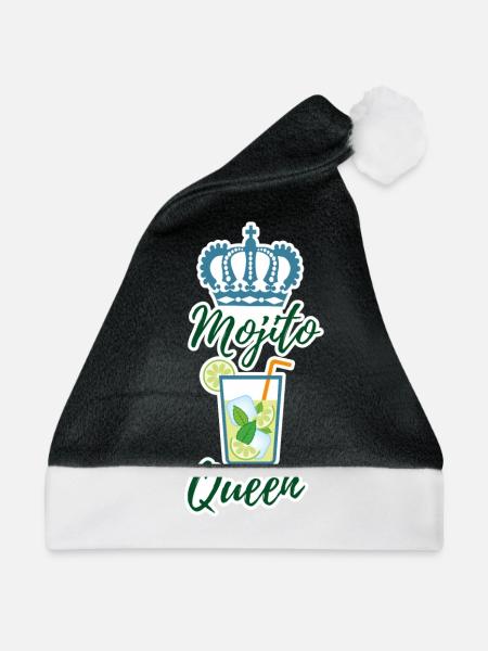 mojito Königin - Weihnachtsmütze - Schwarz/Weiß