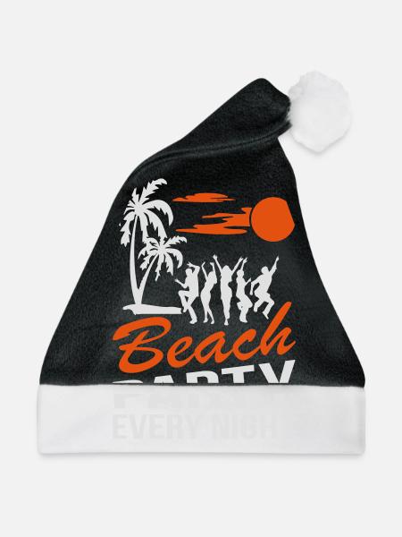 Beach Party Night - Weihnachtsmütze - Schwarz/Weiß