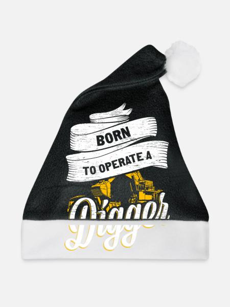 Bagger - Weihnachtsmütze - Schwarz/Weiß - Vorne