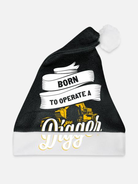 Bagger - Weihnachtsmütze - Schwarz/Weiß - Vorne