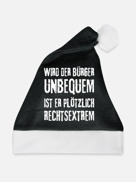 Freiheit grundrechte demo grundgesetz wahl politik - Weihnachtsmütze - Schwarz/Weiß