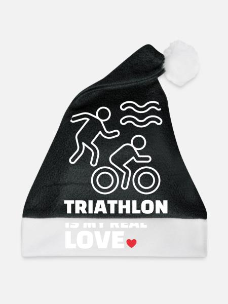Ich Liebe Triathlon - Weihnachtsmütze - Schwarz/Weiß