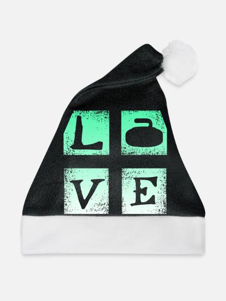 Liebe Curling - Weihnachtsmütze - Schwarz/Weiß