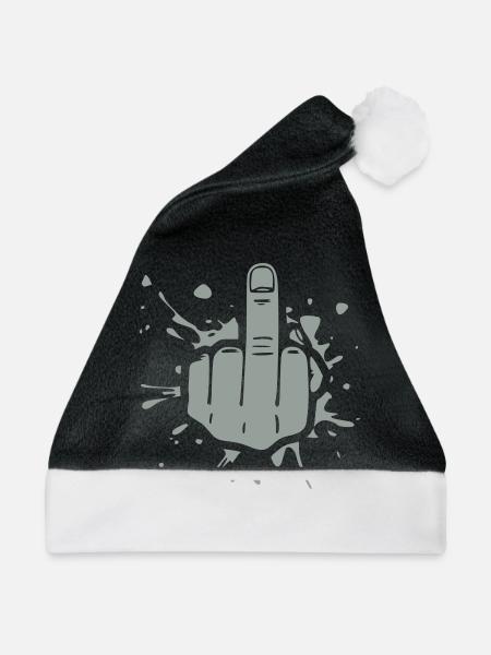 stinkefinger - Weihnachtsmütze - Schwarz/Weiß