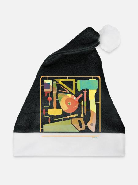 wood_pino - Weihnachtsmütze - Schwarz/Weiß