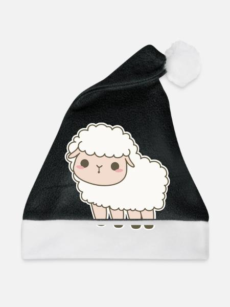 Schaf - Weihnachtsmütze - Schwarz/Weiß
