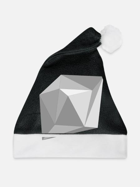 Grey Triangles - Weihnachtsmütze - Schwarz/Weiß