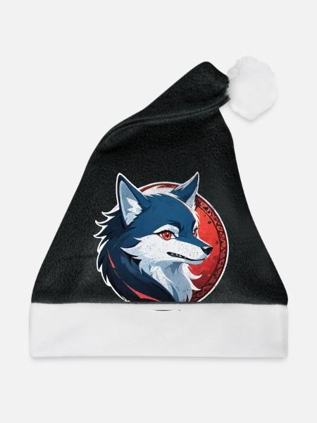 Wolf Tattoo - Weihnachtsmütze - Schwarz/Weiß