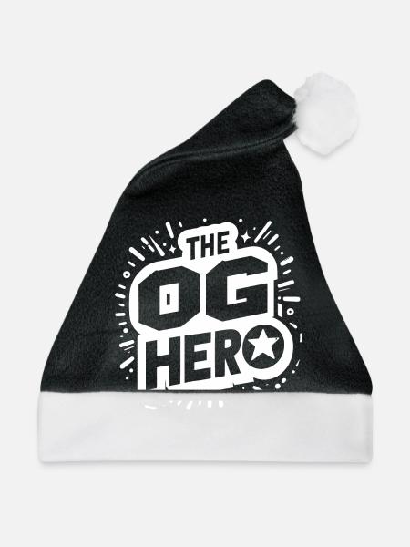 Der OG-Held - Weihnachtsmütze - Schwarz/Weiß