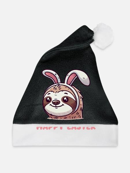 faultier sloth hase - Weihnachtsmütze - Schwarz/Weiß