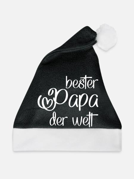 Papa - Weihnachtsmütze - Schwarz/Weiß