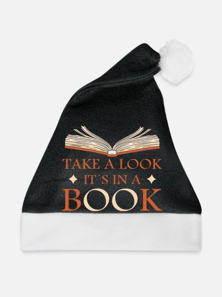 Schau es steht in einem Buch - Weihnachtsmütze - Schwarz/Weiß