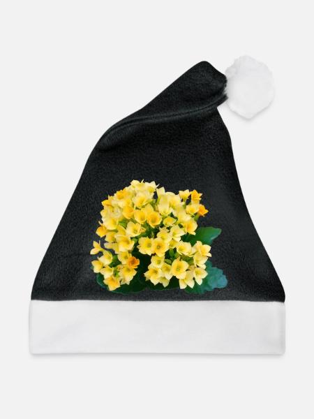 Goldgelbe Frühlingsblumen - Weihnachtsmütze - Schwarz/Weiß