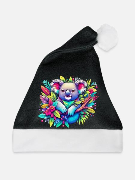Koala - Weihnachtsmütze - Schwarz/Weiß