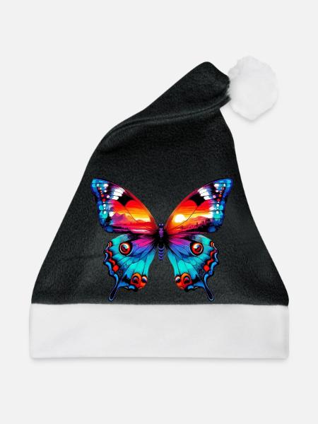 Schmetterling - Weihnachtsmütze - Schwarz/Weiß