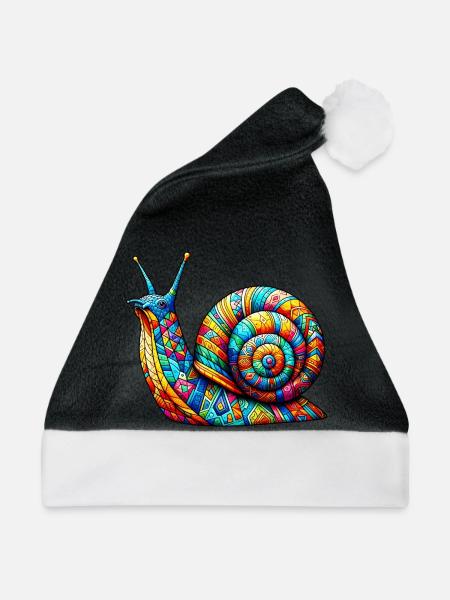 Schnecke - Weihnachtsmütze - Schwarz/Weiß