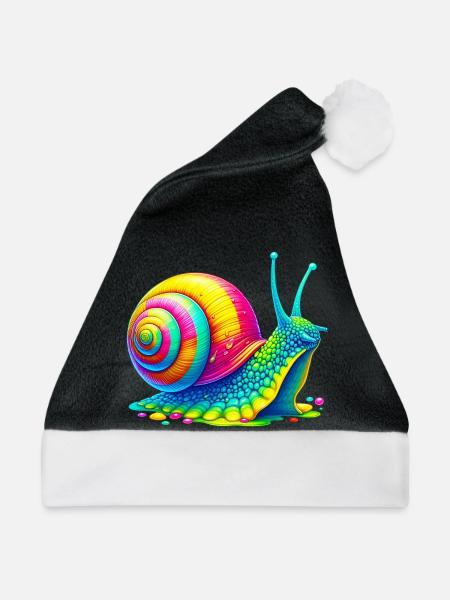 Schnecke - Weihnachtsmütze - Schwarz/Weiß